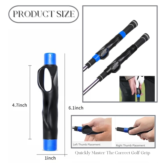 Perfect Grip Trainer For Golfing - Black and Blue - Picture 4 of 5